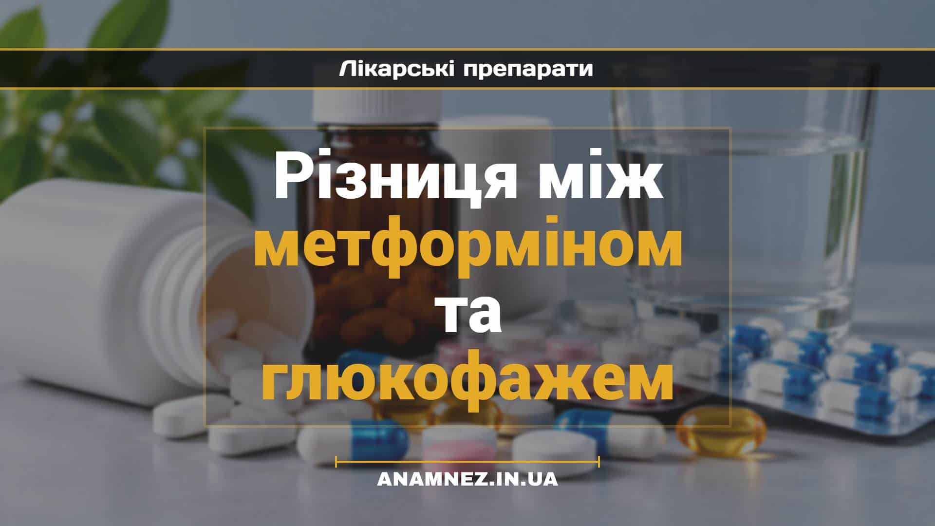 Різниця між метформіном та глюкофажем